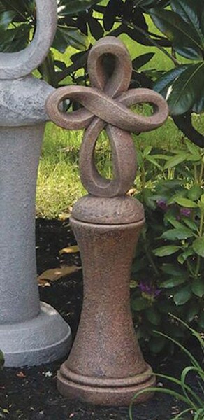 Eternity Cross Sculpture and Pedestal Small Christian Statuary Decrative